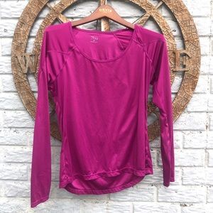 Pink long sleeve workout shirt